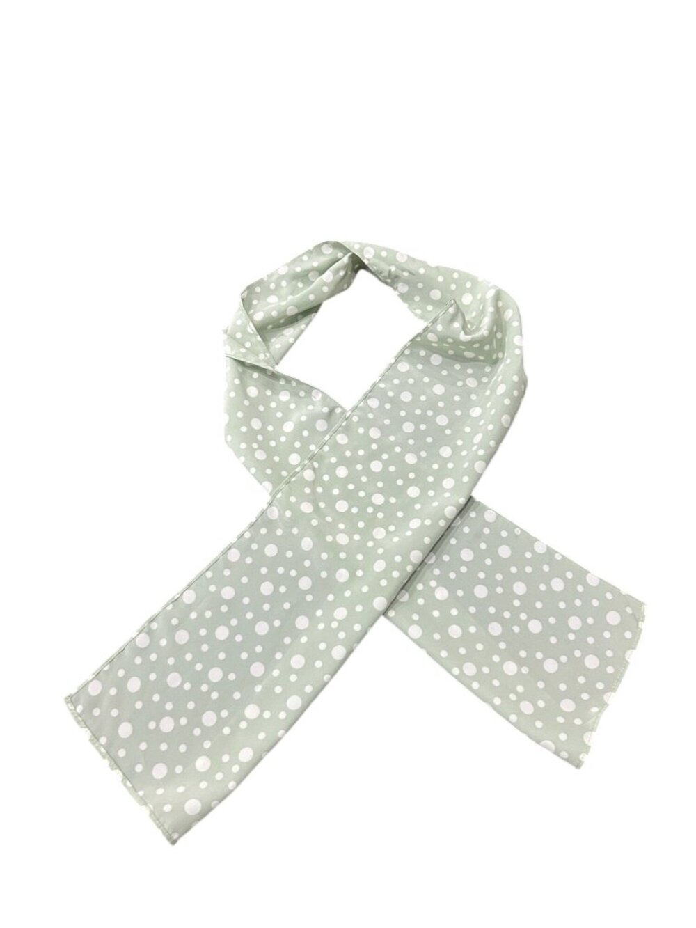 Polka Dot One Size Mint Green Scarf Lightweight Soft Fabric Whimsical Retro